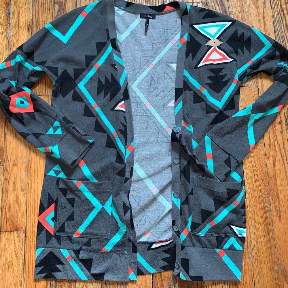 Nollie Tribal Cardigan; size S (4-6)